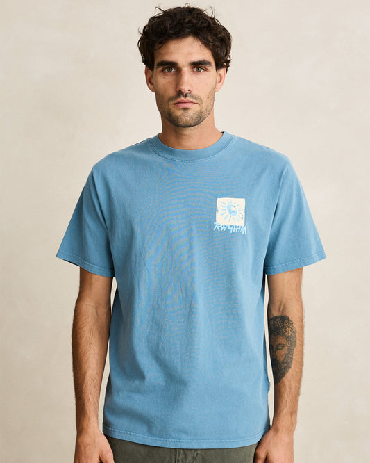 Rhythm Mementos Vintage SS T-Shirt Bluestone
