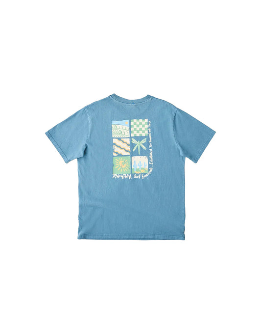 Rhythm Mementos Vintage SS T-Shirt Bluestone