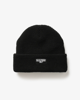 Service Works Waffle Logo Beanie Black