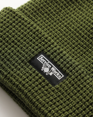 Service Works Waffle Logo Beanie Olive