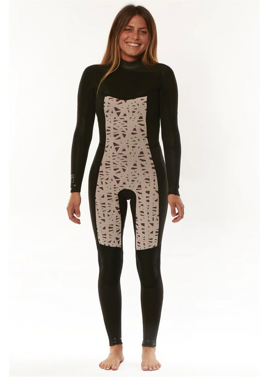 Sisstrevolution 7 Seas 4/3 Chest Zip Full Suit Black Wetsuit