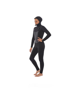 Sisstrevolution 7 Seas 6/5 Hooded Full Chest Zip Black Wetsuit