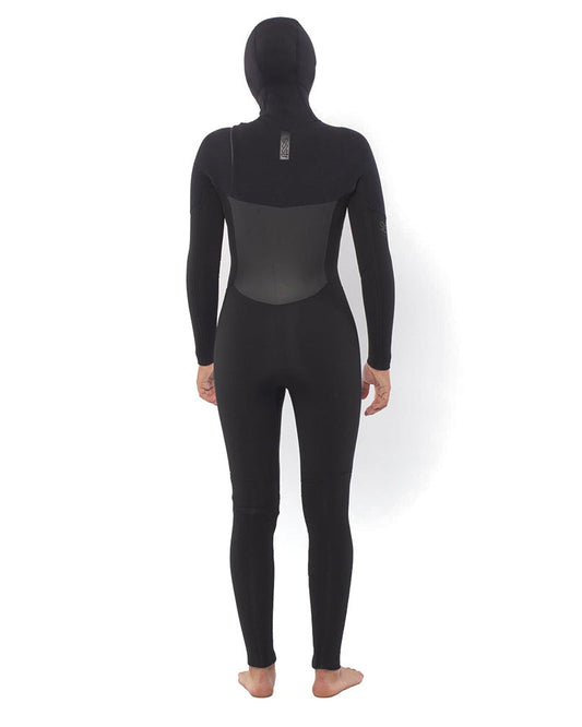 Sisstrevolution 7 Seas 6/5 Hooded Full Chest Zip Black Wetsuit