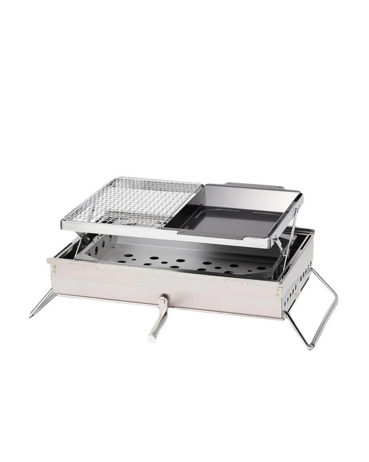Snow Peak Double Unit BBQ Box Silver