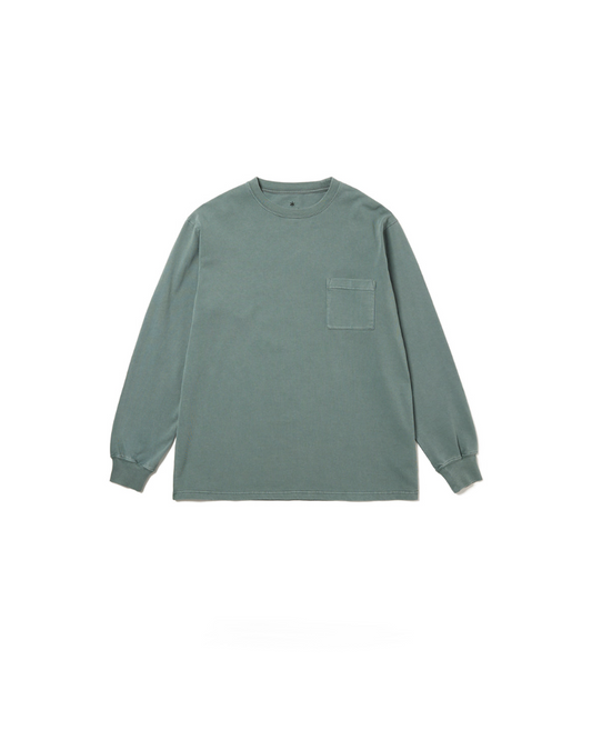 Snow Peak Garment Dyed L/S T-Shirt Dark Green