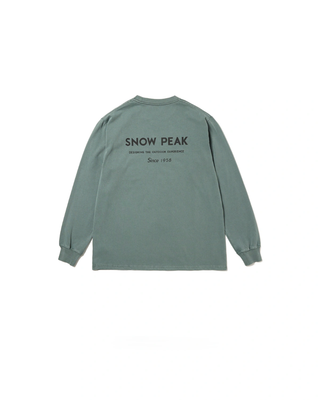 Snow Peak Garment Dyed L/S T-Shirt Dark Green