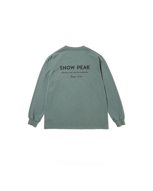 Snow Peak Garment Dyed L/S T-Shirt Dark Green