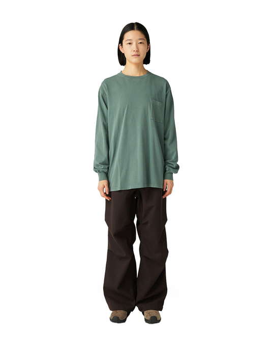 Snow Peak Garment Dyed L/S T-Shirt Dark Green