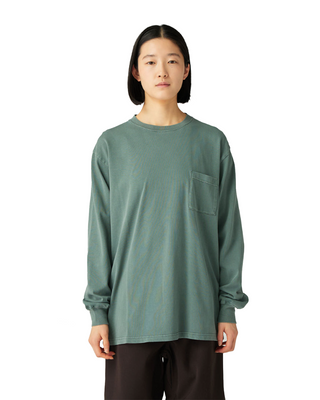 Snow Peak Garment Dyed L/S T-Shirt Dark Green