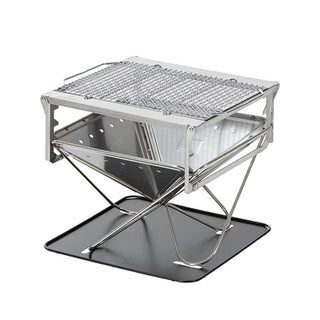 Snow Peak Takibi Fire & Grill - Portable Stainless Steel Grill and Fire Pit
