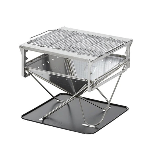 Snow Peak Takibi Fire & Grill - Portable Stainless Steel Grill and Fire Pit