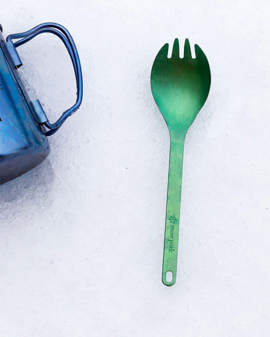 Snow Peak Titanium Colour Spork Green