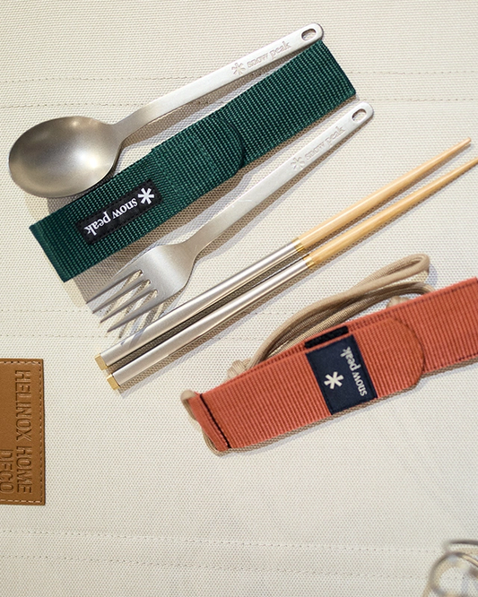 Snow Peak Cuillère-Fourchette Titane – Ustensile Ultra-Léger Et Robuste Pour Camping, Randonnée & Outdoor