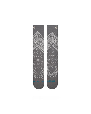 Stance Barrio Mid Wool Snow Dark Grey