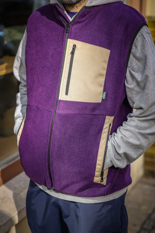 Stay Hungry Smoothie Fleece Vest Purple