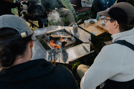 Snow Peak Takibi Fire & Grill - Portable Stainless Steel Grill and Fire Pit