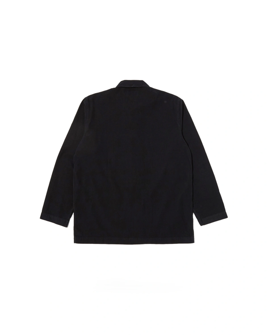 Universal Works Bakers Overshirt Fine Cord Organic Black