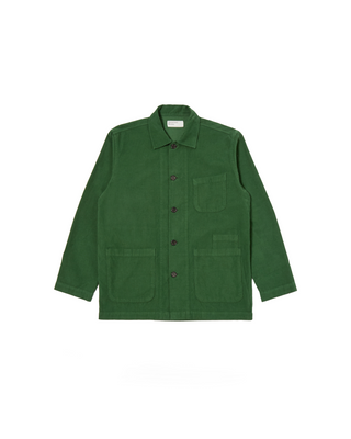 Universal Works Bakers Overshirt Fine Cord Organic Green