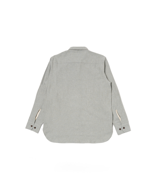 Universal Works Brushed Flannel Work Shirt Grey