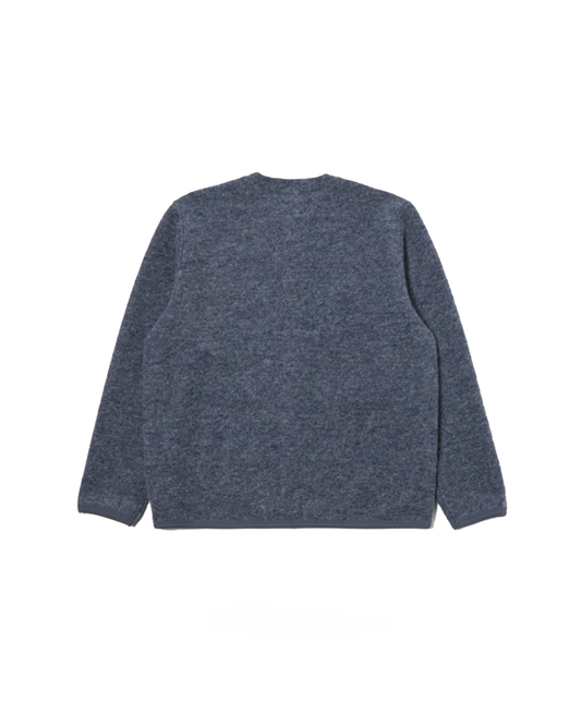 Universal Works Cardigan Wool Fleece Slate Blue