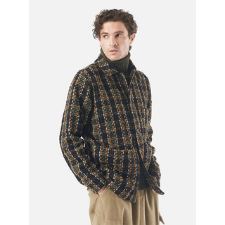 Universal Works Crazy Check Wool Mix Overall Jacket Charcoal