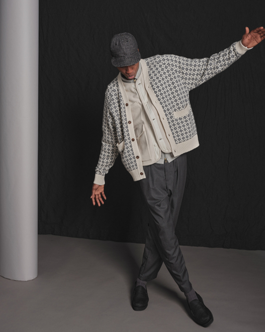 Universal Works Mowbray 4 Pocket Gilet Ecru Marl