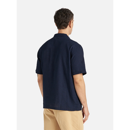 Universal Works Road Shirt Indigo Linen Mix