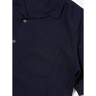Universal Works Road Shirt Indigo Linen Mix