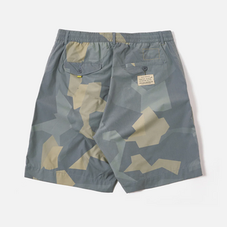 Universal Works Pleated Track Short Blue Camo