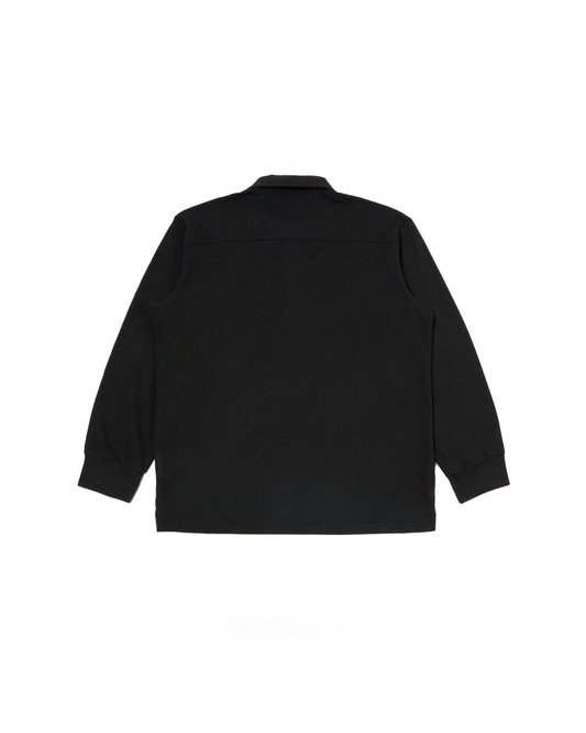 Universal Works Pullover L/S Shirt Recycled Wool Mix Sj Black