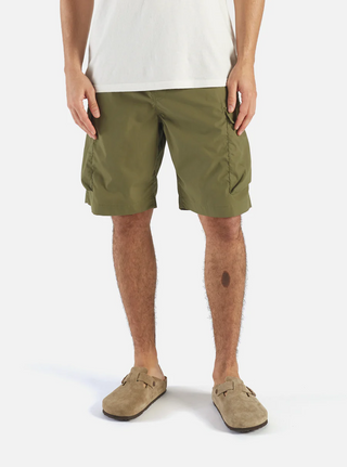 Universal Works Recycled Poly Tech Parachute Short Olive