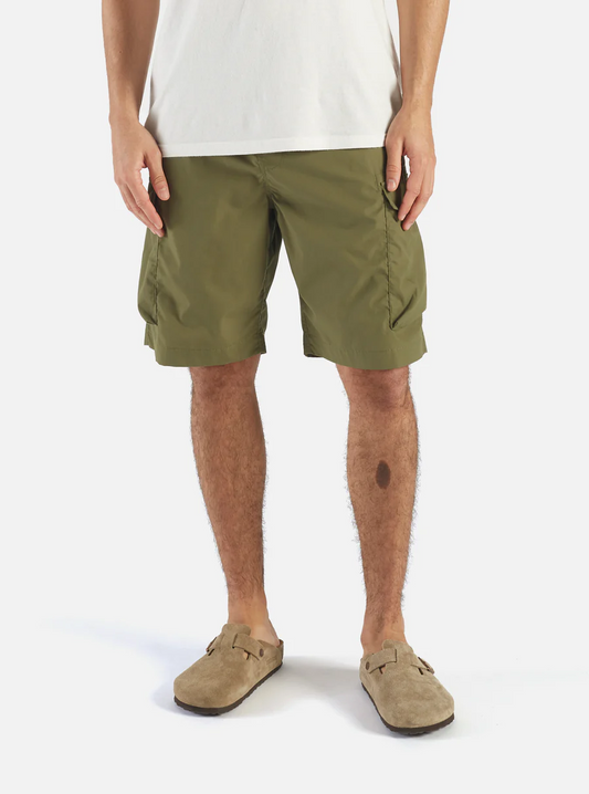 Universal Works Recycled Poly Tech Parachute Short Olive