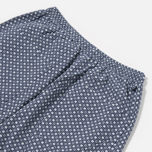 Universal Works Simple Short Tile 3 Cotton Navy