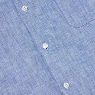 Universal Works Slub Linen Mix Road Shirt Blue