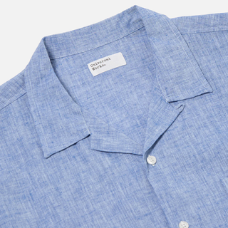 Universal Works Slub Linen Mix Road Shirt Blue