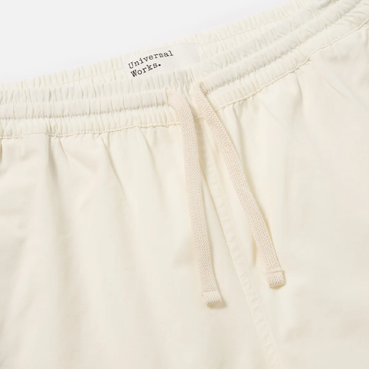 Universal Works Summer Canvas Beach Short Ecru