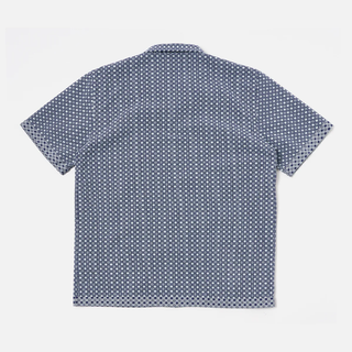 Universal Works Tile 3 Cotton Dean Road Shirt Navy