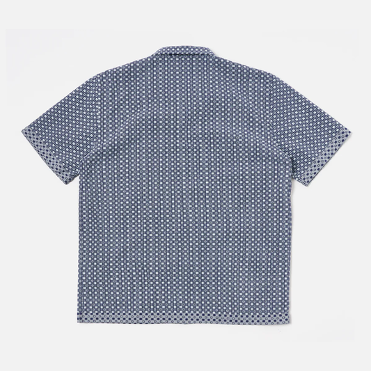 Universal Works Tile 3 Cotton Dean Road Shirt Navy