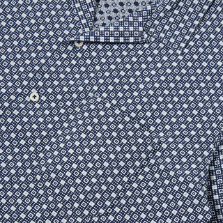 Universal Works Tile 3 Cotton Dean Road Shirt Navy