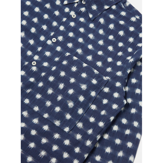 Universal Works Vintage Double Ikat Square Pocket Shirt Indigo