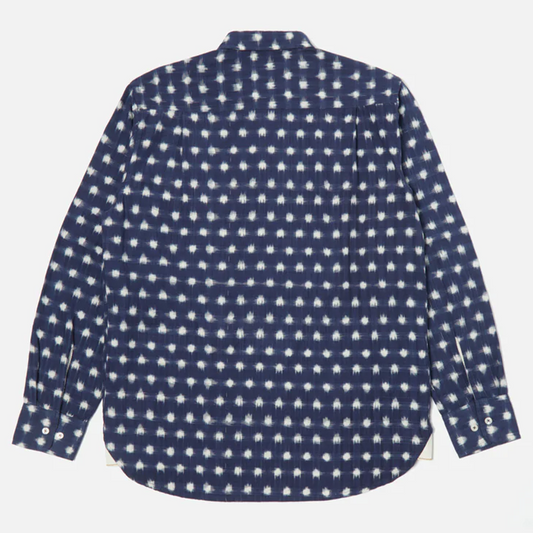 Universal Works Vintage Double Ikat Square Pocket Shirt Indigo