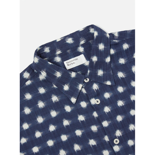 Universal Works Vintage Double Ikat Square Pocket Shirt Indigo