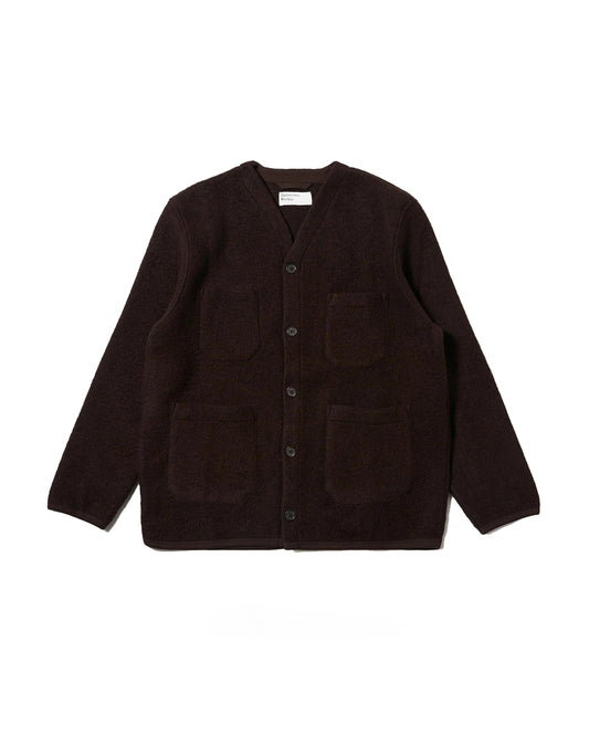 Universal Works Cardigan Wool Fleece Brown