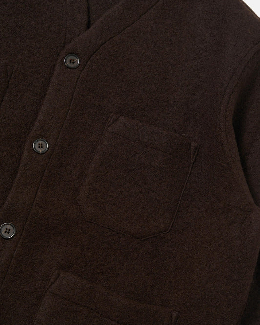 Universal Works Cardigan Wool Fleece Brown
