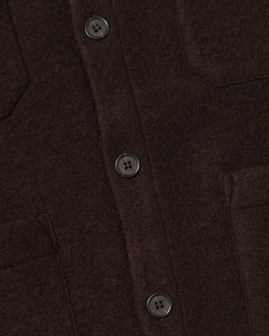 Universal Works Cardigan Wool Fleece Brown