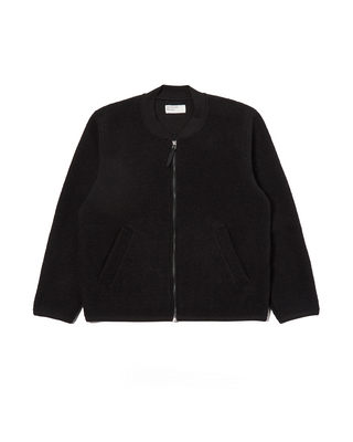 Universal Works Zip Bomber Wool Fleece Black