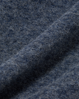 Universal Works Zip Waistcoat Wool Fleece Slate Blue