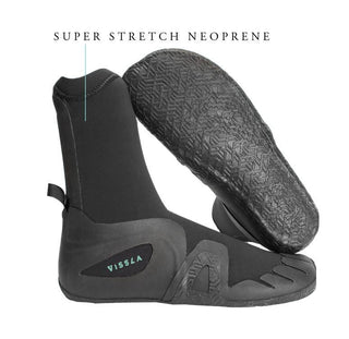 Vissla Seven Seas 5mm Round Toe Bootie Black