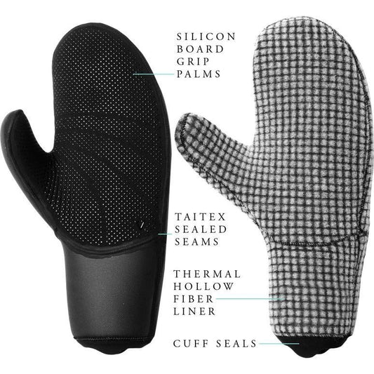 Vissla Seven Seas 7mm Mitten Glove Black