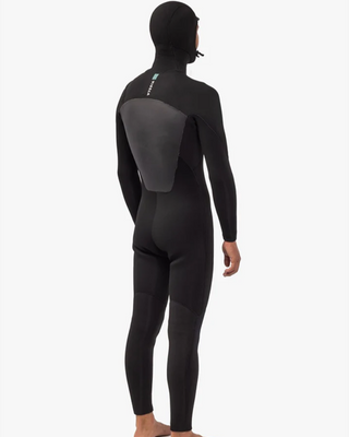 Vissla 7 Seas 5-4-3 Full Hooded Chest Zip Black Wetsuit